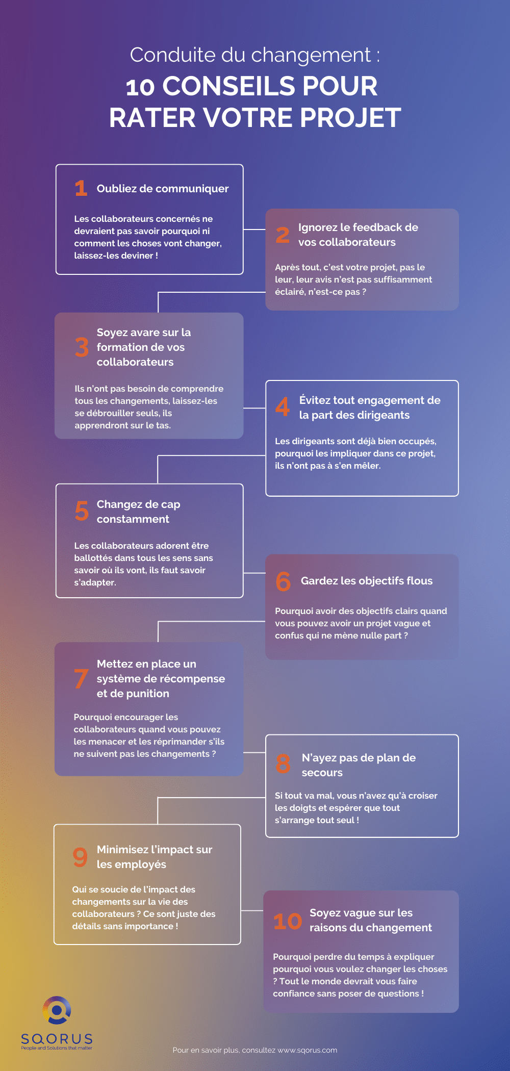 Conduite du changement 10 conseils pour rater votre projet